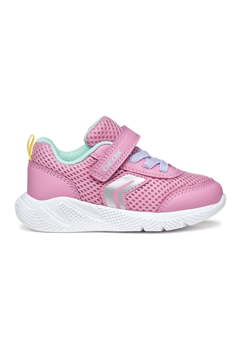 Pantofi sport Sprintye wedge cu velcro, Roz pastel