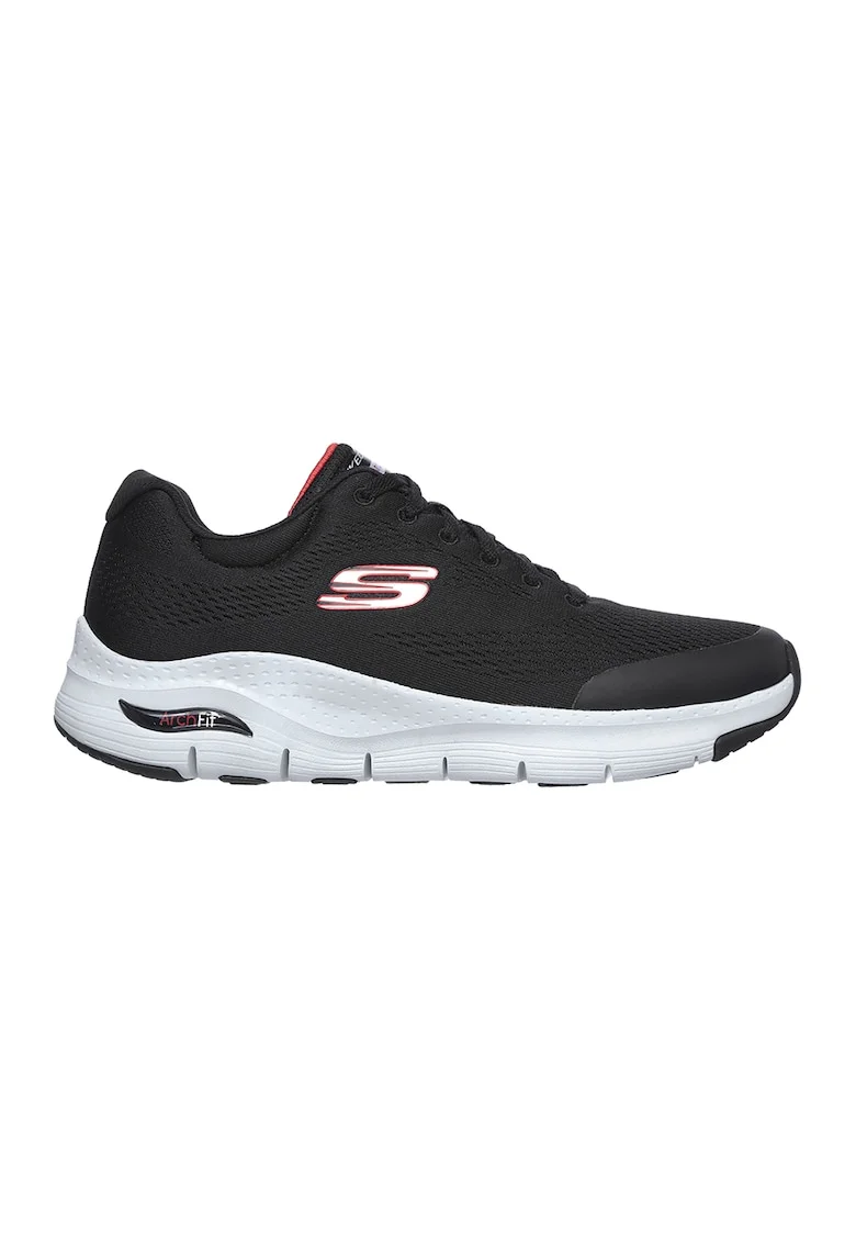 Pantofi sport din textil cu insertii de material sintetic Arch Fit, Negru