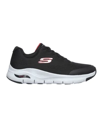 Pantofi sport din textil cu insertii de material sintetic Arch Fit, Negru