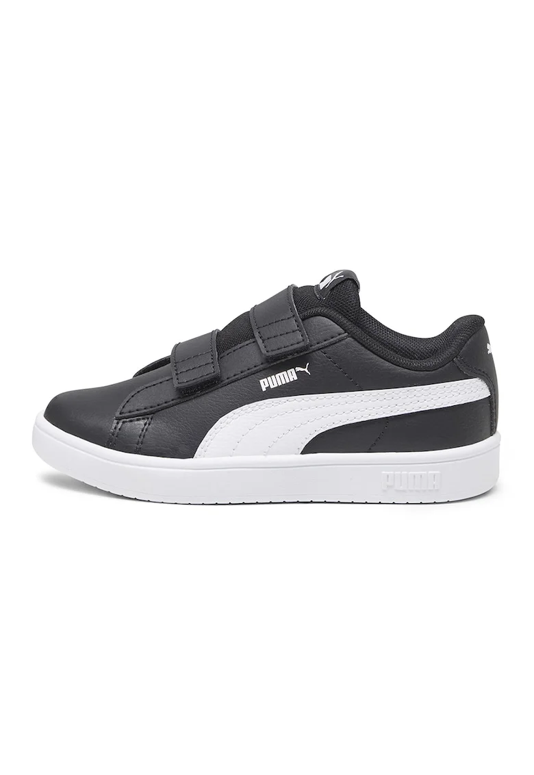Pantofi sport Rickie Classic cu velcro, Alb/Negru
