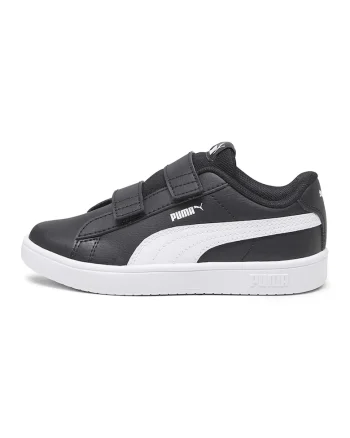Pantofi sport Rickie Classic cu velcro, Alb/Negru