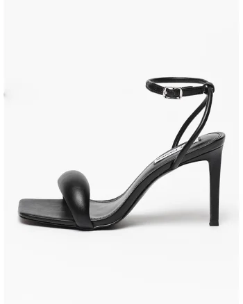 Sandale de piele ecologica cu toc stiletto Entice, Negru