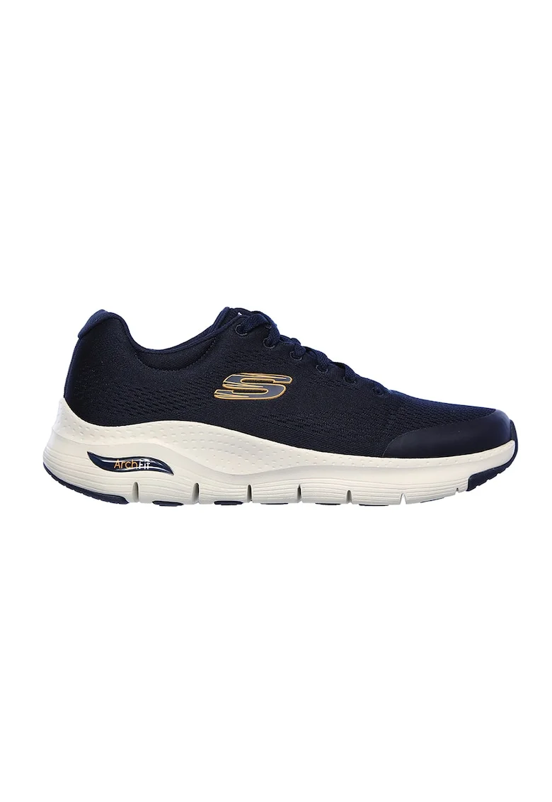 Pantofi sport din textil cu insertii de material sintetic Arch Fit, Bleumarin