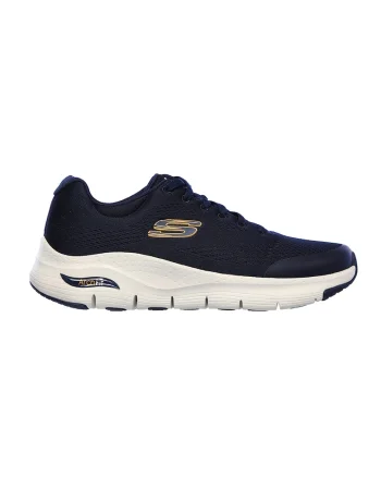 Pantofi sport din textil cu insertii de material sintetic Arch Fit, Bleumarin
