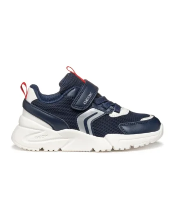 Pantofi sport Loftus cu model colorblock, Alb murdar/Argintiu/Bleumarin