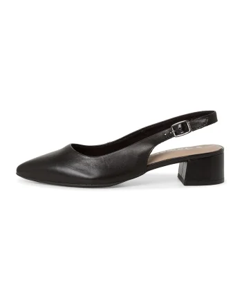 Pantofi slingback cu toc masiv, Negru