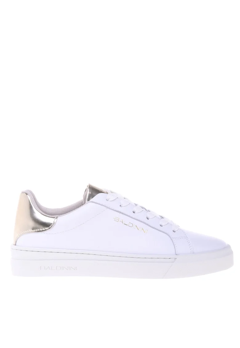 Pantofi sport de piele si piele ecologica, Alb