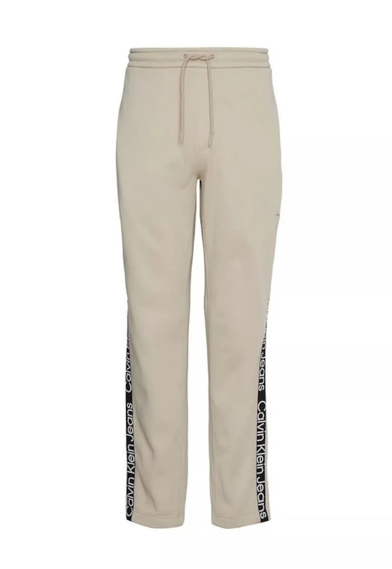 Pantaloni de trening cu banda logo in parti,