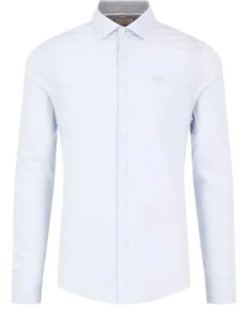 Camasa slim din amestec de bumbac,