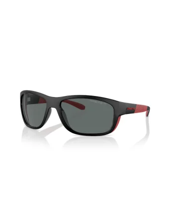 Ochelari de soare dreptunghiulari cu lentile polarizate, Negru