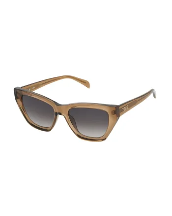 Ochelari de soare cat-eye cu lentile degrade, Maro