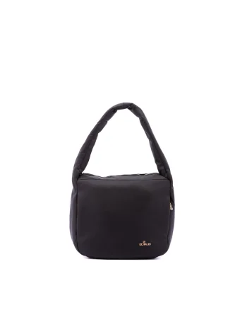 Geanta din material textil cu bareta de umar, Negru