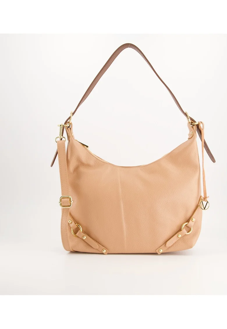 Geanta de umar,  piele naturala, roz, 28x37x9cm, cu 2 buzunare interioare, 1 buzunar exterior, curea reglabila.