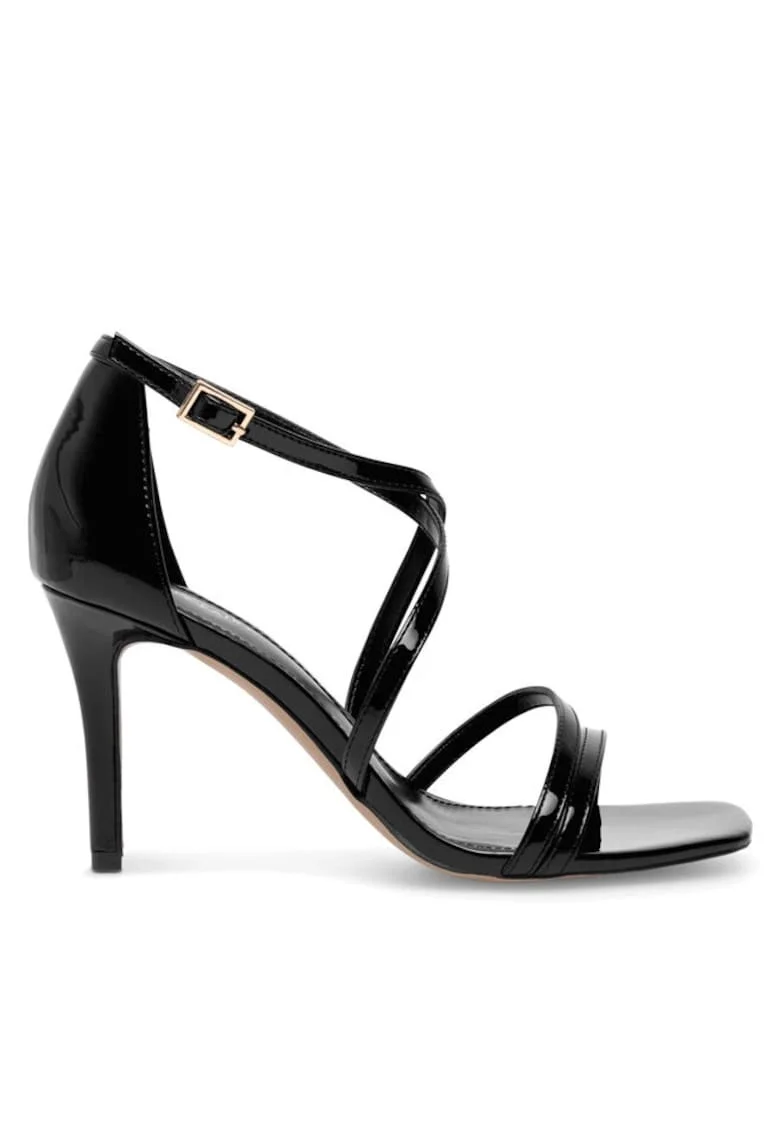 Sandale dama negru sintetic, Negru