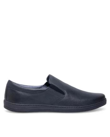 Tenisi barbati  din piele naturala, culoare bleumarin, Bleumarin