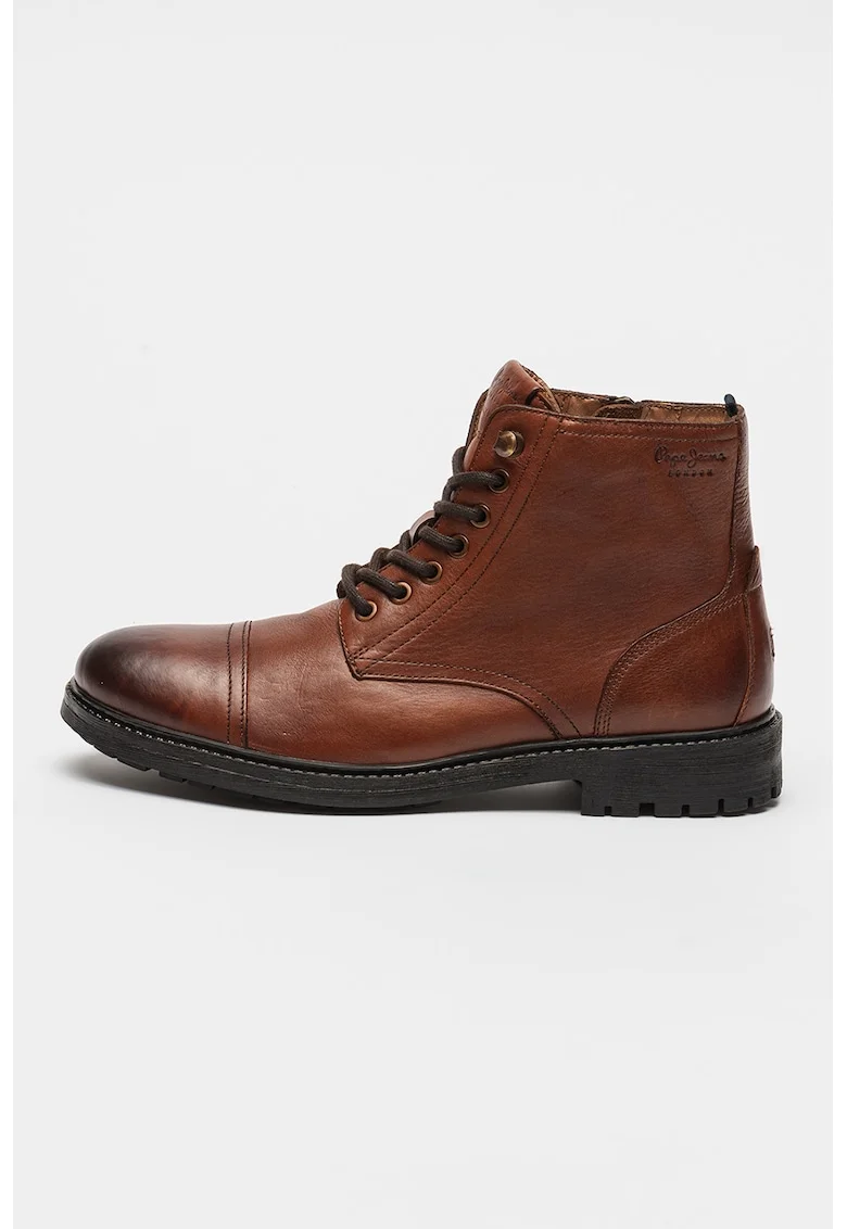 Ghete din piele Fred, Maro cognac