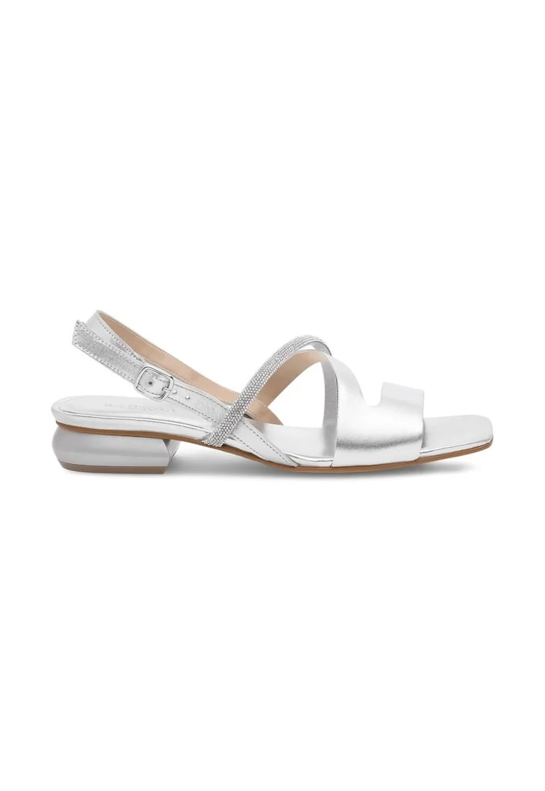 Sandale dama,  590559, Piele naturala, Argintiu,