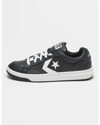 Pantofi sport de piele ecologica cu logo aplicat, Alb/Negru