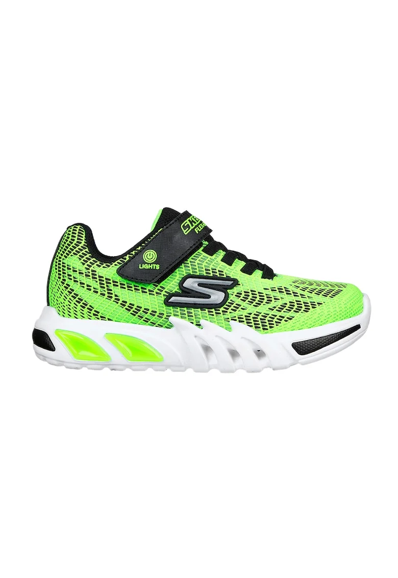 Pantofi sport cu lumini LED Flex-Glow Elite-Vorlo, Negru/Verde lime