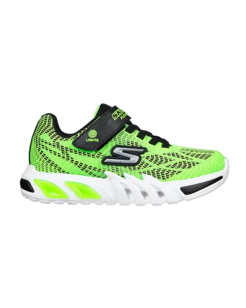 Pantofi sport cu lumini LED Flex-Glow Elite-Vorlo, Negru/Verde lime