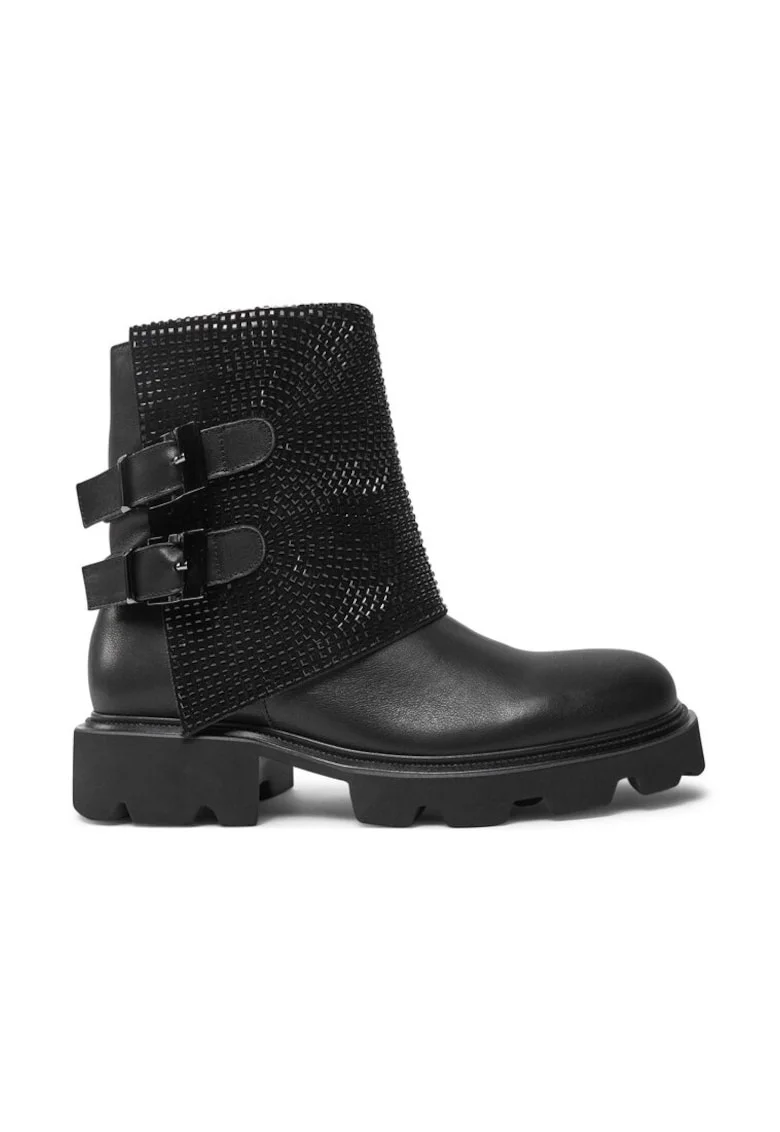 Botine I240884 Negru,  Piele ecologica