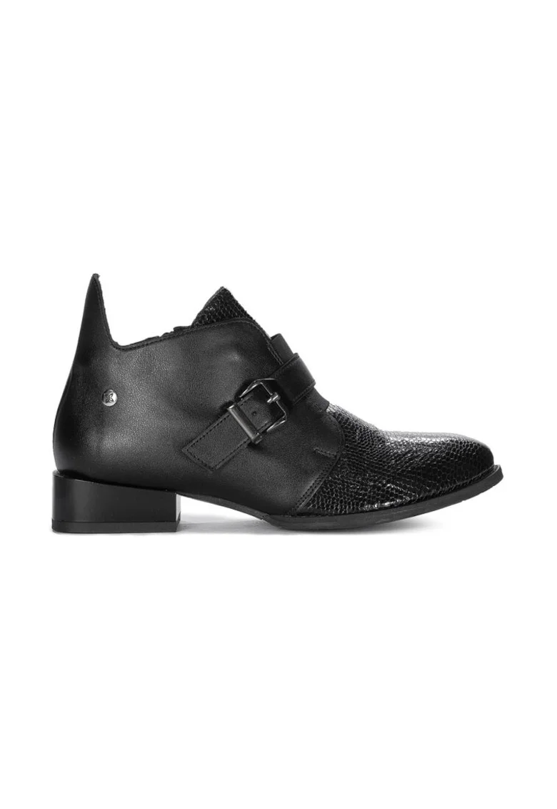 Botine 06692-01/00-8 Negru,  Piele lacuita
