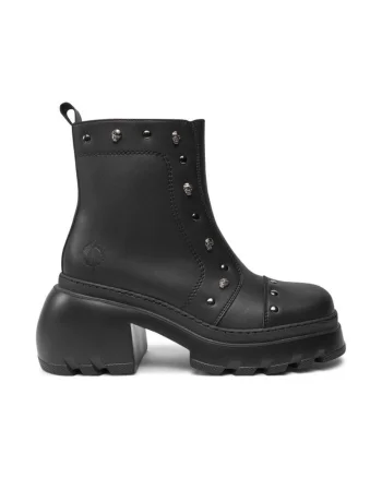 Botine Tatum Negru,  Piele ecologica