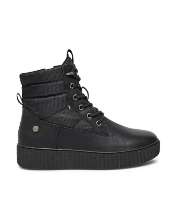 Botine dama,  51433, Piele ecologica, Negru