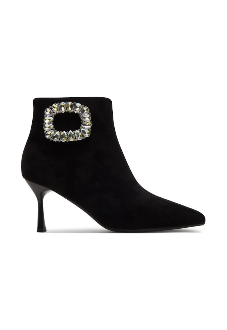 Botine OO2N4201 Negru,  Piele naturala