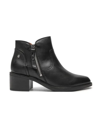 Botine dama,  304358, Piele naturala2, Negru