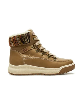 Botine LCJ-24-01-2985LA Bej,  Piele lacuita