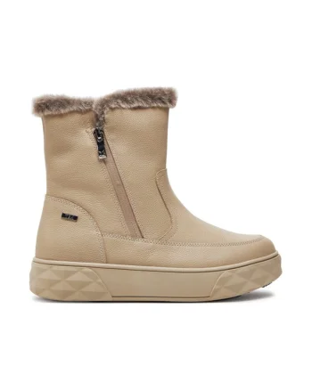 Botine 9-26402-43 Bej,  Piele lacuita