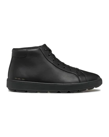 Pantofi sport mid-high din piele, Negru