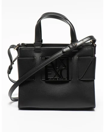 Geanta mica de piele ecologica cu bareta detasabila, Negru