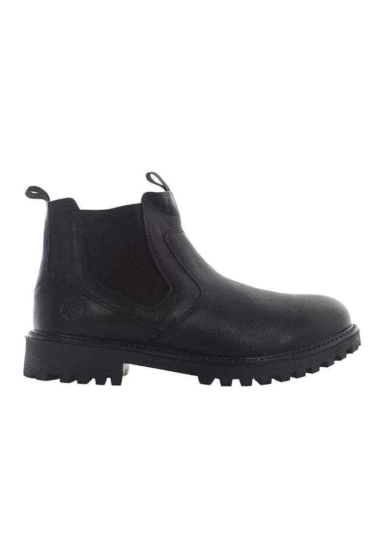 Ghete Chelsea de piele, Negru