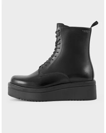 Ghete de piele cu platforma, Negru