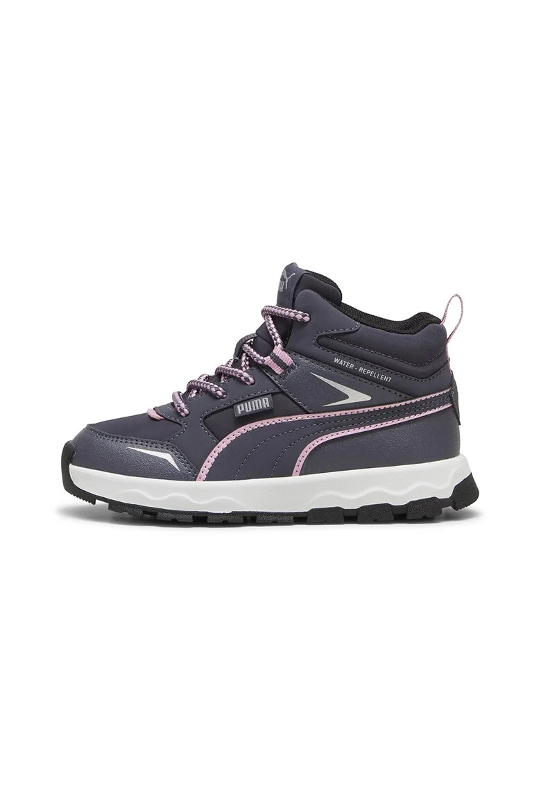 Pantofi sport mid-high cu finisaj rezistent la apa Evolve, Gri carbune/Roz