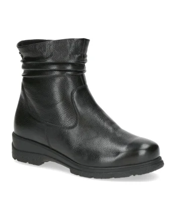 Botine casual dama,  piele naturala, negru