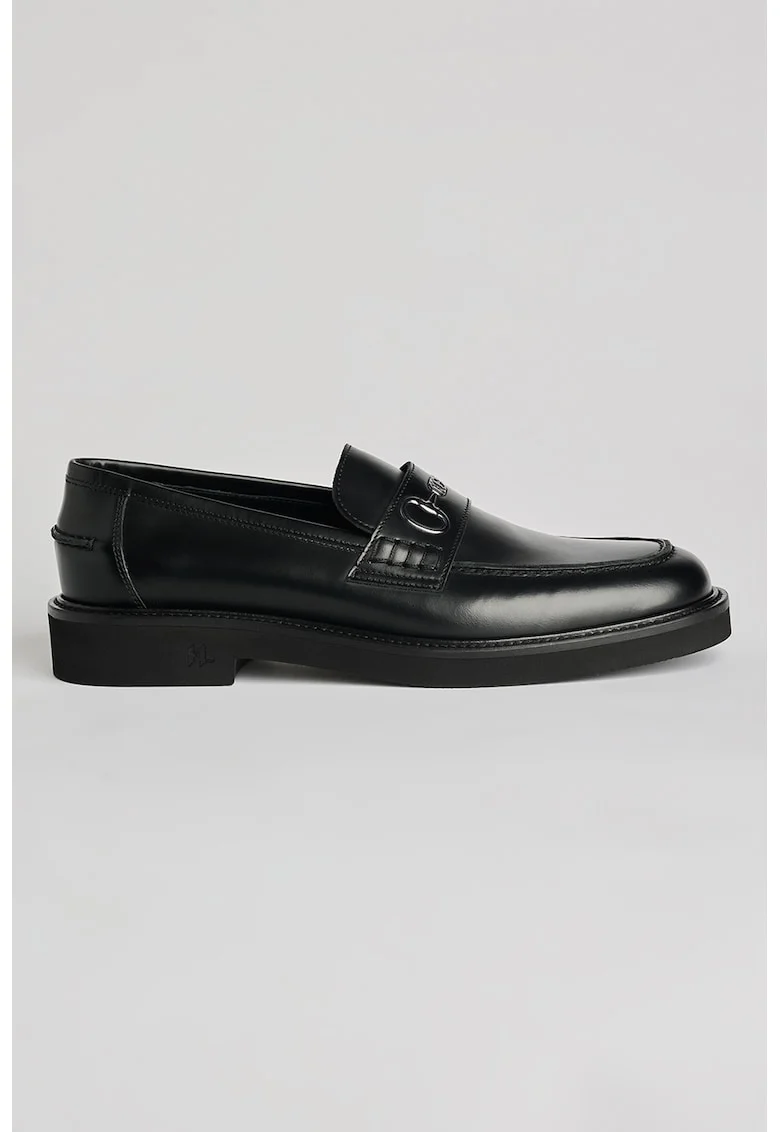 Pantofi loafer din piele, Negru