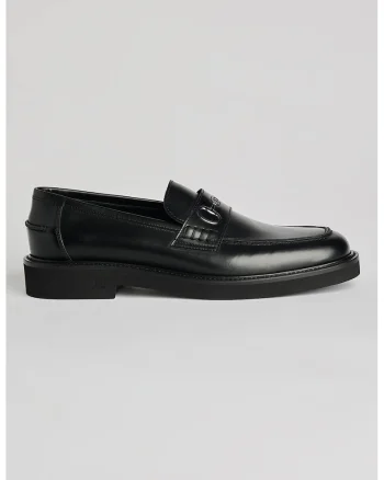 Pantofi loafer din piele, Negru