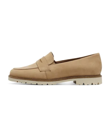 Pantofi loafer de piele, Maro deschis
