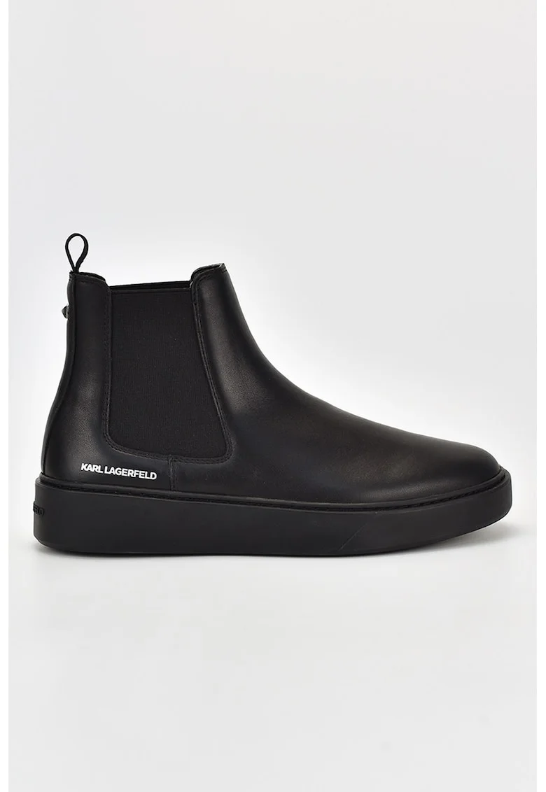 Ghete Chelsea din piele, Negru
