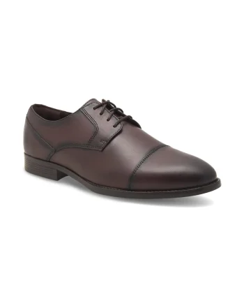 Pantofi barbati,  421368, Piele naturala, Maro