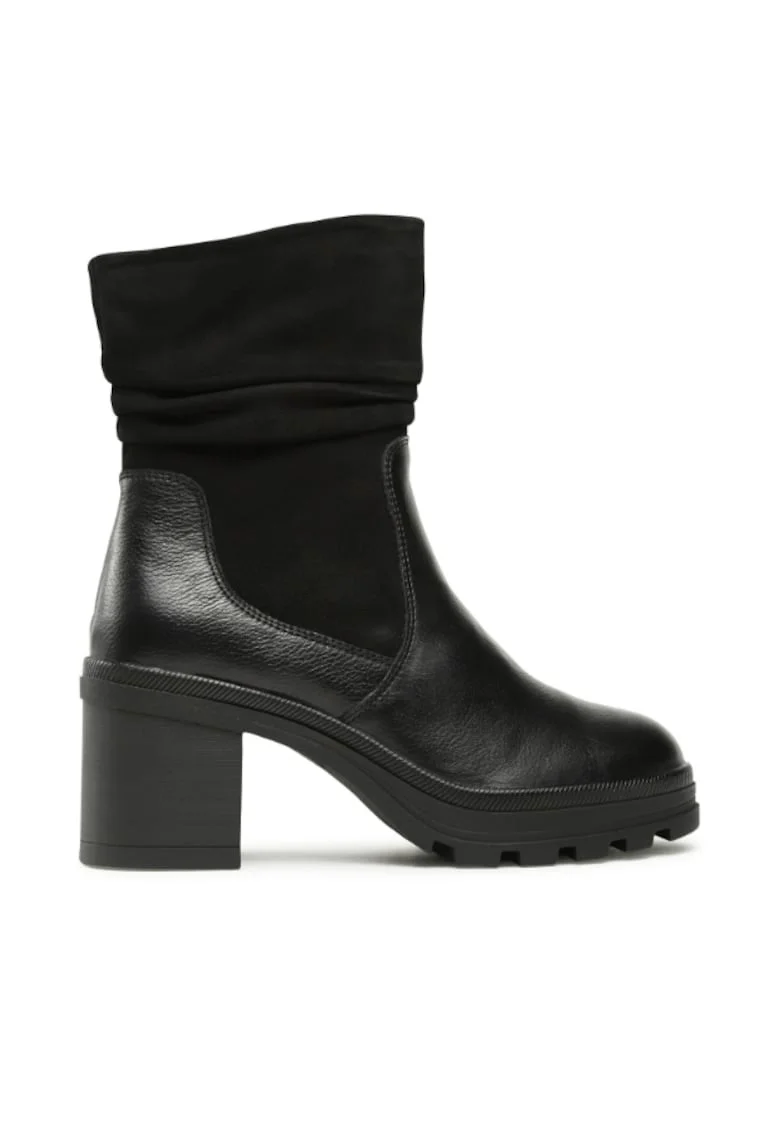 Ghete dama,  303527389, Negru, Piele intoarsa, Negru