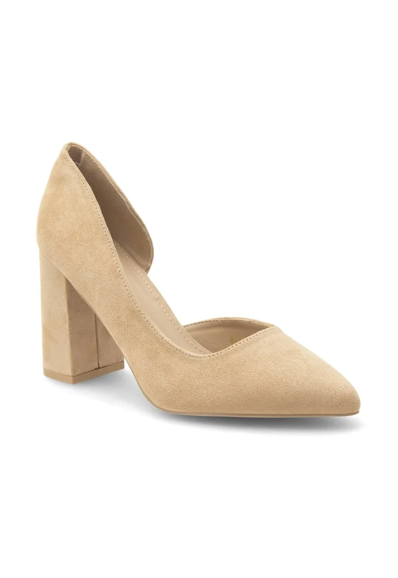 Pantofi dama,  408659, Sintetic, Bej