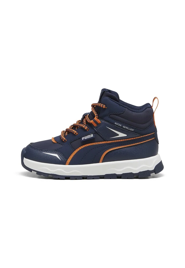 Pantofi sport mid-high cu finisaj rezistent la apa Evolve, Portocaliu/Bleumarin