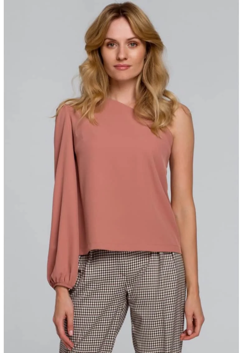 Bluza pe un singur umar,  Roz prafuit