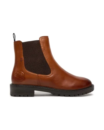 Botine dama,  25992, Piele ecologica, Maro