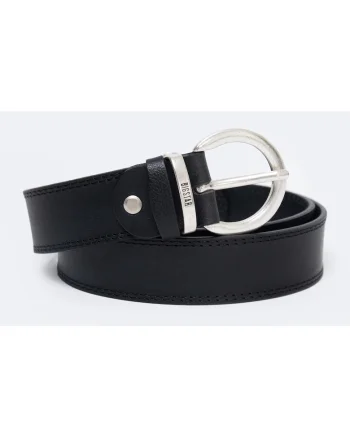 Curea dama  2118, piele naturala, neagra, ajustabila, Negru