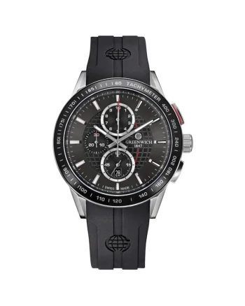 Ceas Barbati,  Le Gras curea neagra GWQC061411, Argintiu